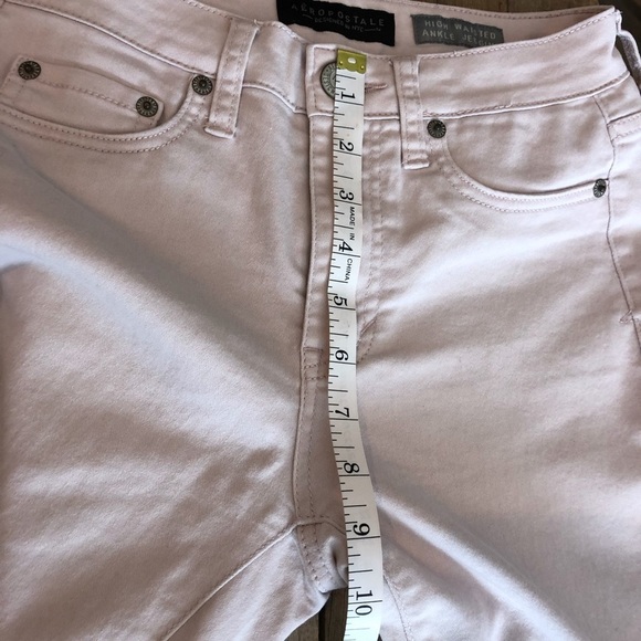 Aeropostale pink high waisted ankle jegging, 2 - Picture 7 of 10